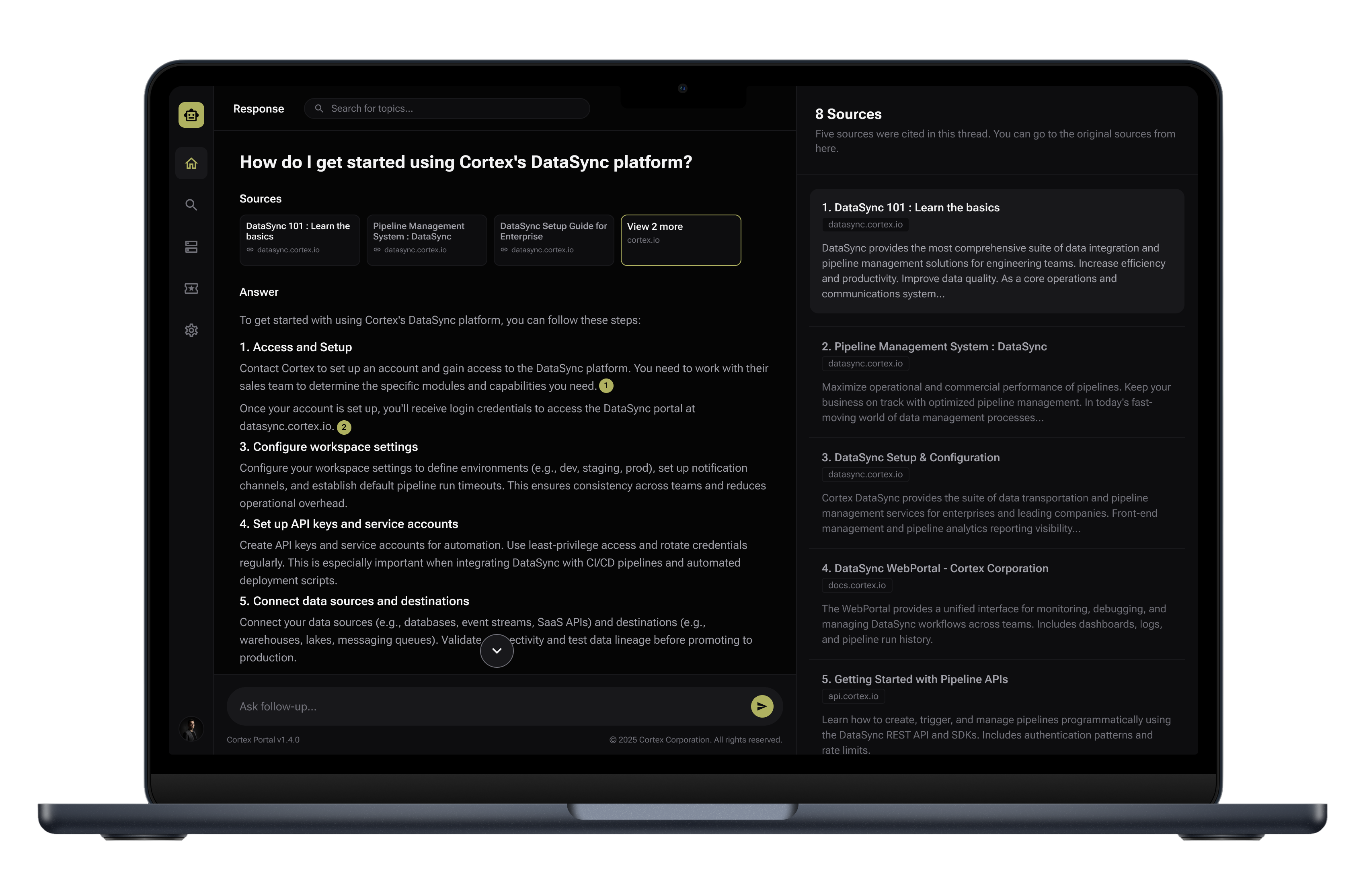 Access One SaaS and AI product interface shown on a laptop
