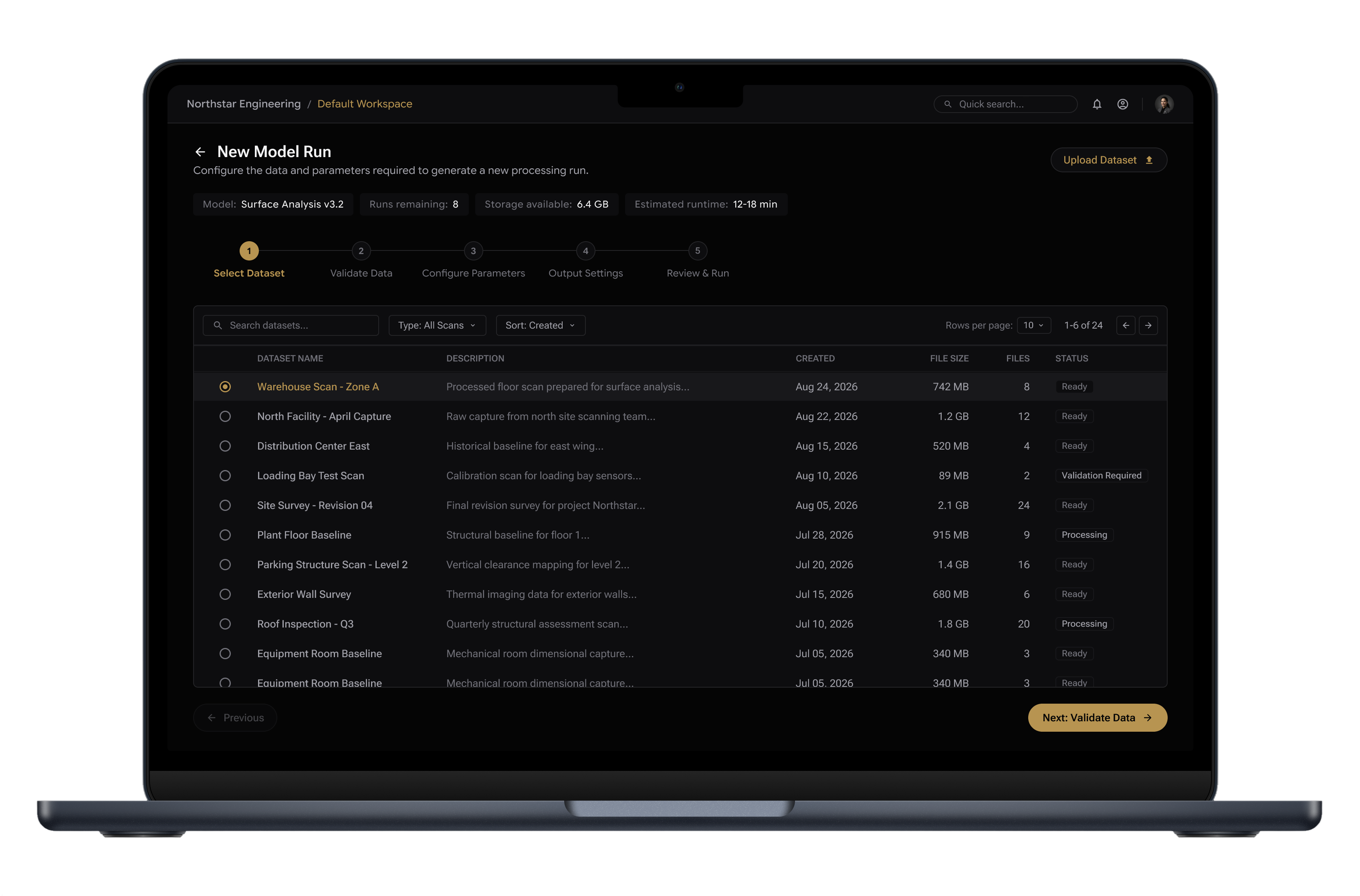 BLOX ML machine-learning product interface shown on a laptop
